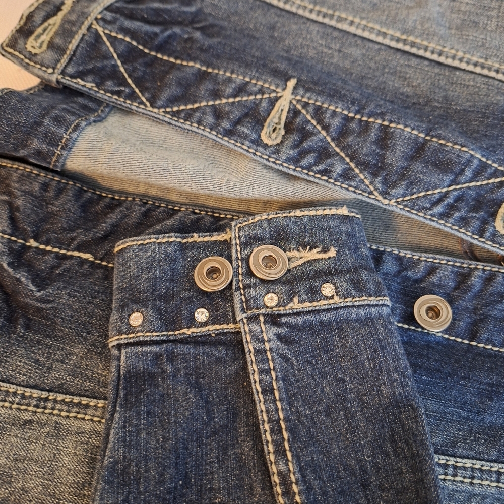 Ethyl Vintage Denim Western core bling Jean jacket. - Picture 7 of 8